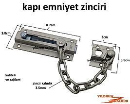 ÇELİK KAPI EMNİYET ZİNCİRİ KALİTELİ SATEN RENK