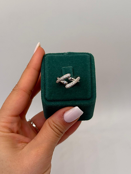 Xuping Çift Halka Taşlı Zarafet Yüzüğü