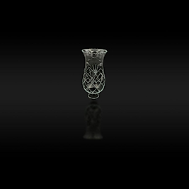 AVİZE LAMBA CAMI KÜÇÜK ŞEFFAF DEKORLU E.14 (ALT ÇAP: 4,5 CM  YÜKSEKLİK: 17,5 CM)