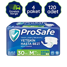 Prosafe Belbantlı Hasta Bezi Orta(M) 30'lu 120 Adet