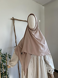 Bej pamuk eşarp 120 cm