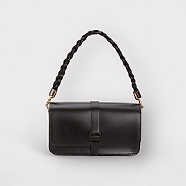 Knotty Siyah El ve Omuz Çantası