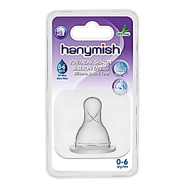 HANYMISH DAMAKLI SİLİKON BİBERON EMZİĞİ 0-6 AY
