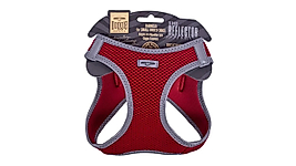 Doggie Reflektör Serisi Havalı Dokuma Küçük Irk Göğüs Tasması Kırmızı 26-30 cm