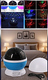 Dönen Starmaster Gece Lambası (Mavi)