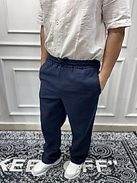Keten Jogger Pantolon Lacivert - Kps