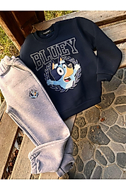 Erkek Çocuk Bluey Baskılı İkili Takım