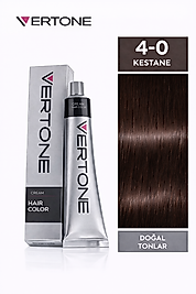 VERTONE SAÇ BOYASI 60 ML. (4-0 KESTANE)