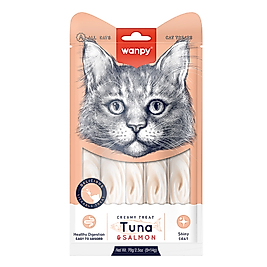 Wanpy 5’li Ton-Somon Balıklı Krema Kedi Ödülü