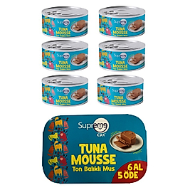 Supreme Cat Ton Balıklı Mus Ezme Konserve Mama 85 Gr 6 Al 5 Öde