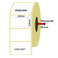 20X40 MM TERMAL ETİKET 1000 Lİ SARIM