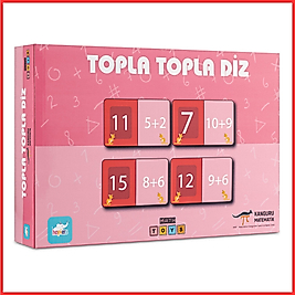Kanguru Matematik Topla Topla Diz Oyunu-Toplama İşlemi & Eşleştirme | 2-4 Oyuncu | Müfredata Uyumlu / 6 Yaş / 2 Oyuncu