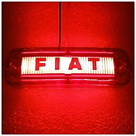 İSİM LOGO PARMAK LAMBA. 12V & 24V FIAT KIRMIZI