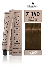 İGORA ROYAL ABSOLUTE SAÇ BOYASI 60 ML.  (7-140 KUMRAL KÜLLÜ BEJ)