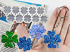 10'lu Yonca Model Anahtarlık Epoksi Reçine Kalıbı EPK627