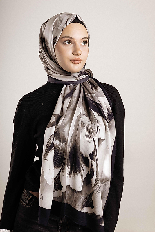 FLOOR İPEK ŞAL İTALYAN DİKİŞİ DESEN-3