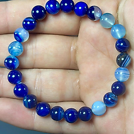 Mavi Akik Taşı 8 mm Bileklik