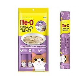 (7) Me-O Creamy Treats Ton Balığı & Deniz TarağıEk Besin ve Kedi Ödülü 60 Gr ( 4 x 15 Gr )