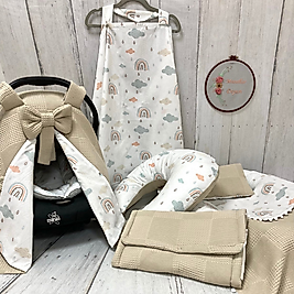 Kapiçino/Bulutlu 7'li Babynest Set