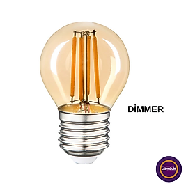 Ldk-214 4w E27 G45 Mini Bal Cam 1800k Amber (10 Adet)
