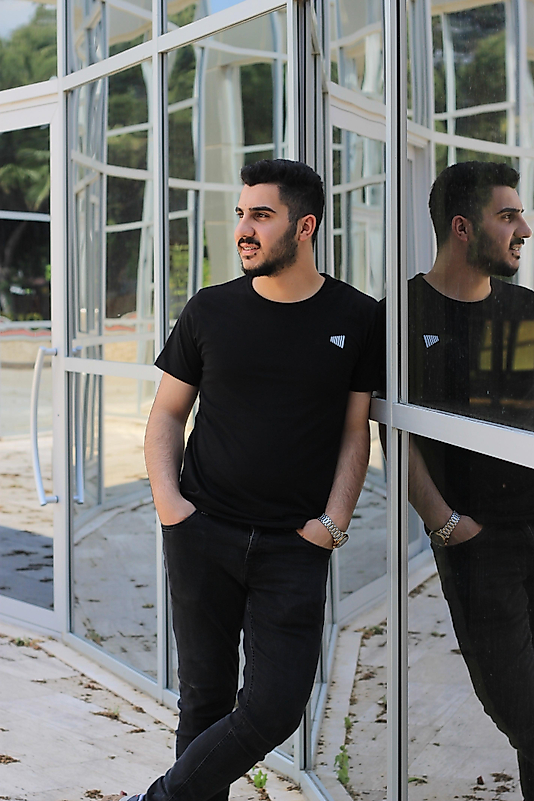 Pamuklu Logo Detaylı Basic Erkek Tişört/Siyah