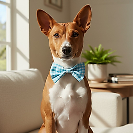 Monokrom Stil – Siyah Beyaz Kareli Pet Yaka | FEDD’s Pet Style