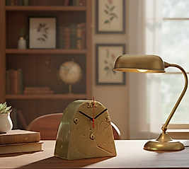 Yeşil Oval Masa Saati MS001