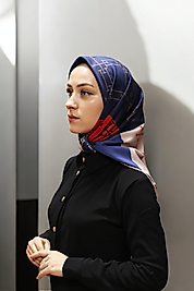 Akel Alfa Twill Eşarp  Geometrik Desenli