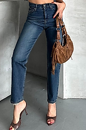 KAHVE TİNT MOM FİT JEAN