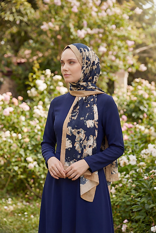 Spring Çiçekli Desenli Şal