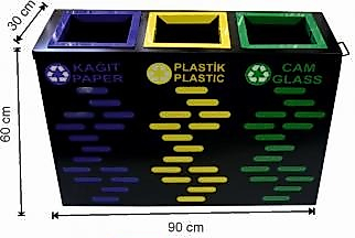 Geri Dönüşüm Kovası İç Kovalı 3'lü ( KDV DAHİL )