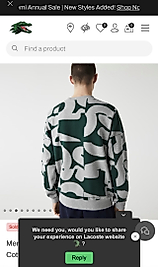 Lacoste Yeşil Desenli sweatshirt