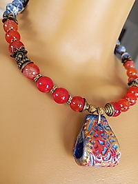 SODALİT AKİK KISA KOLYE