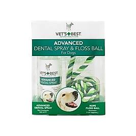 Vet's Best Köpek Ağız Diş Bakım Spreyi ve Diş Temizleyici Halat Top 120 ml