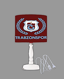 Minibabyrooms Trabzonspor Desenli Ahşap Oyma Ayak Abajur