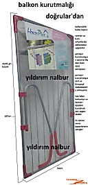BALKON KURUTMALIK BALKON ASKILI ÇAMAŞIRLIK PORTATİF ÇAMAŞIRLIK