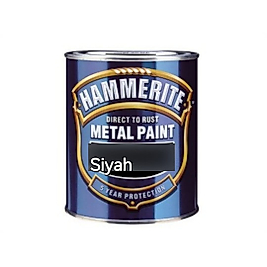 Hammerite Direkt Pas Üstü Pürüzsüz Metal Boya siyah 0.75  Lt