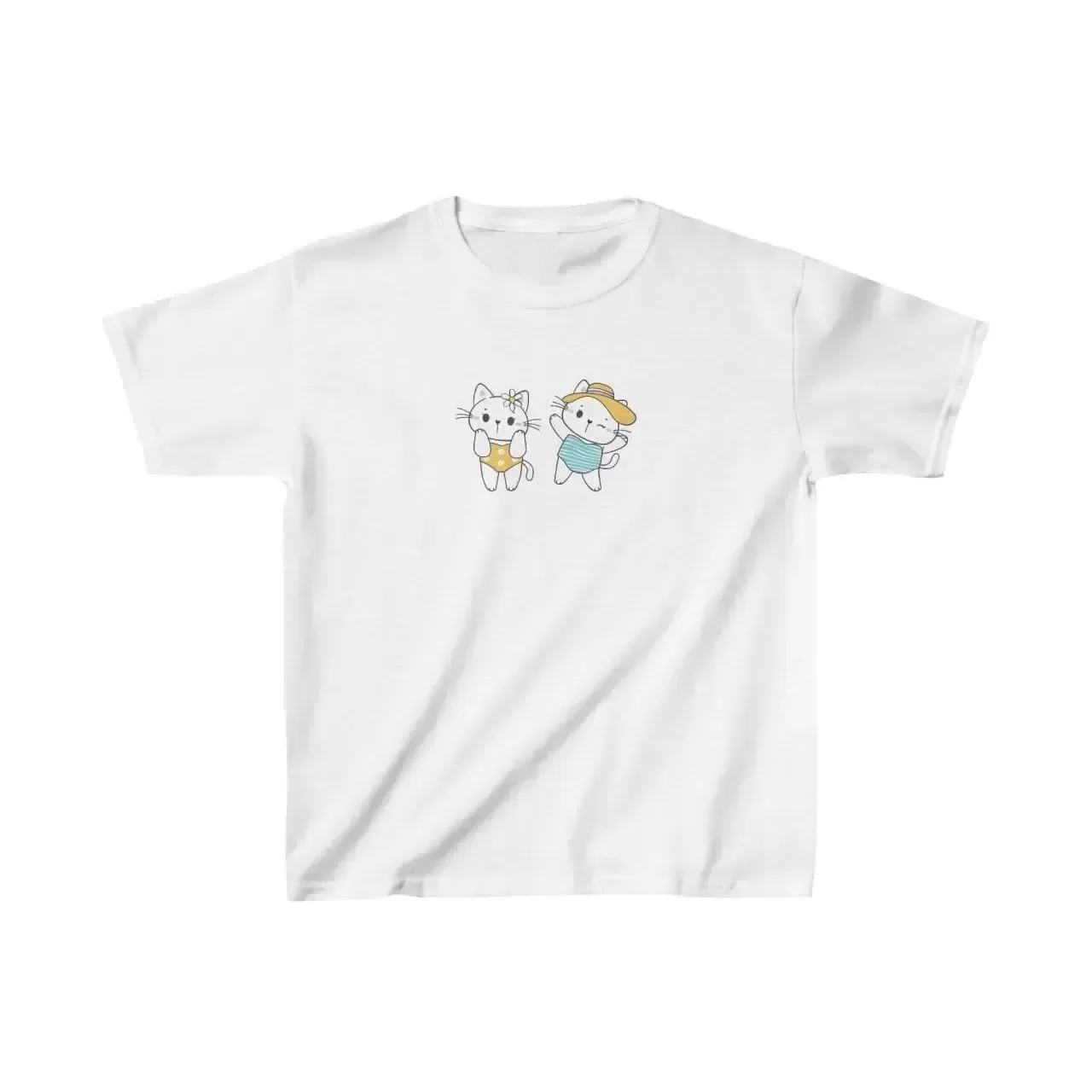 Unisex Çocuk Baskılı T-Shirt - Beyaz