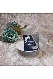 2.5 Cm Şerit Şifon Simli Gümüş Kurdale 20 Mt.