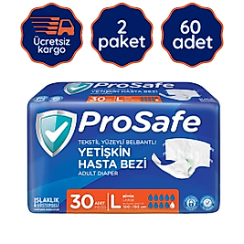 Prosafe Belbantlı Hasta Bezi Büyük(L) 30'lu 60 Adet