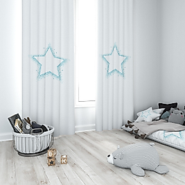Minibabyrooms Yeşil Yıldız Temalı Fon Perde