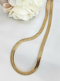 İtalyan Çelik Kolye(45cm altın)