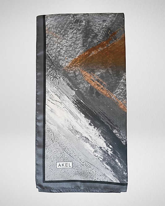 Dijital Kristal Eşarp Pastel Mermer Desenli