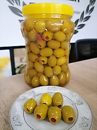 Duble Biber dolgulu yesil zeytin (1kg)