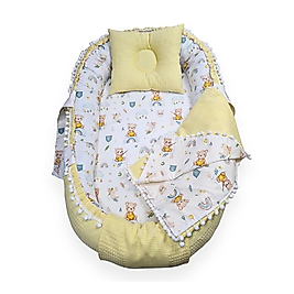 Deluxe Ponponlu Babynest 3 Parça Set