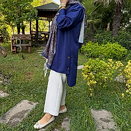 Asimetrik tunik (lacivert)