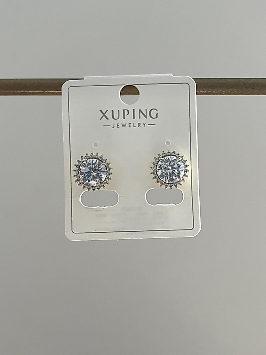 Xuping Beyaz Taş Küpe