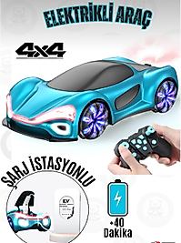 Uzaktan Kumandalı 2.4G Şarjlı Işıklı Müzikli Şarj İstasyonlu Spor Araba