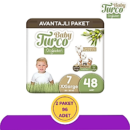 Baby Turco Bebek Bezi 7 Numara 48'li (96 adet)