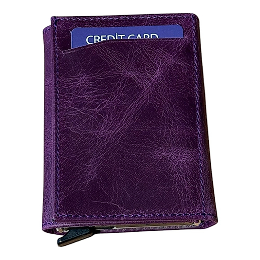 Hakiki Deri Mekanizmalı Kartlık Cüzdan